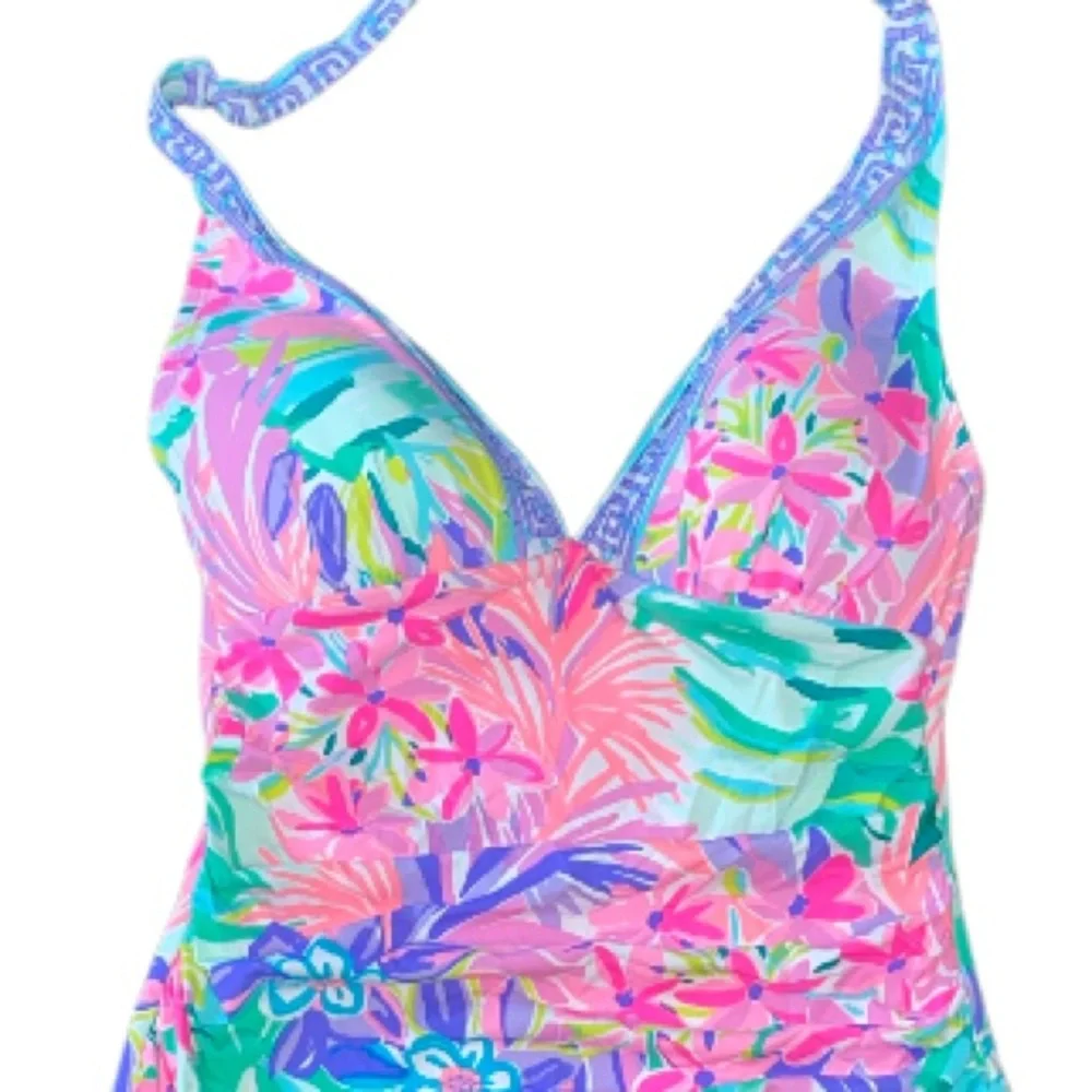 Lilly Pulitzer Bliss Halter Tankini in Pastel Pink Blue Floral - Picture 4 of 12